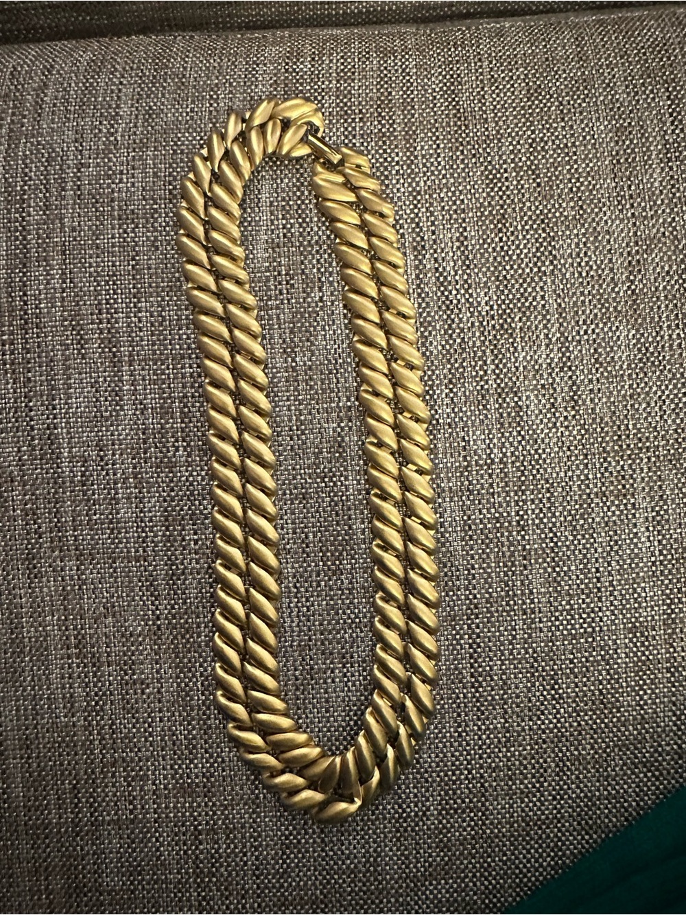 Vintage Monet Chunky Gold Chain Collar Necklace – 1980s Miami Cuban